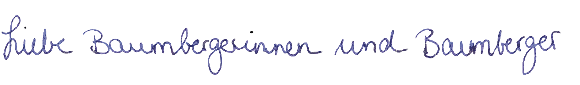 Liebe Baumbergerinnen und Baumberger