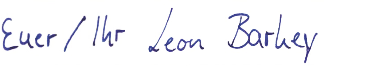 Ihr/Euer Leon Barkey